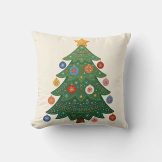 クリスマスツリー ホリデー スロー枕 クッション