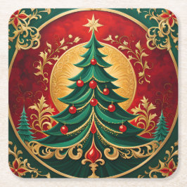 クリスマスツリー ホリデー ペーパーコースター