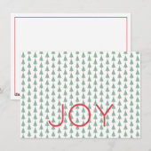 クリスマスツリー ホリデー JOY 赤 緑 白 シーズンカード (正面/裏面)