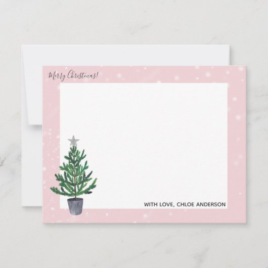 クリスマスツリー ホームフォーザホリデーズ ノートカード (正面)