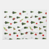 クリスマスツリー&ボウ キッチンタオル (横)