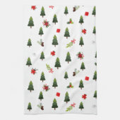 クリスマスツリー&ボウ キッチンタオル (縦)