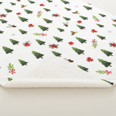 クリスマスツリー&ボウ シェルパブランケット (3/4)