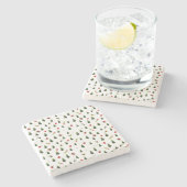 クリスマスツリー&ボウ ストーンコースター (横)