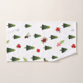 クリスマスツリー&ボウ バスタオルセット (ハンドタオル)
