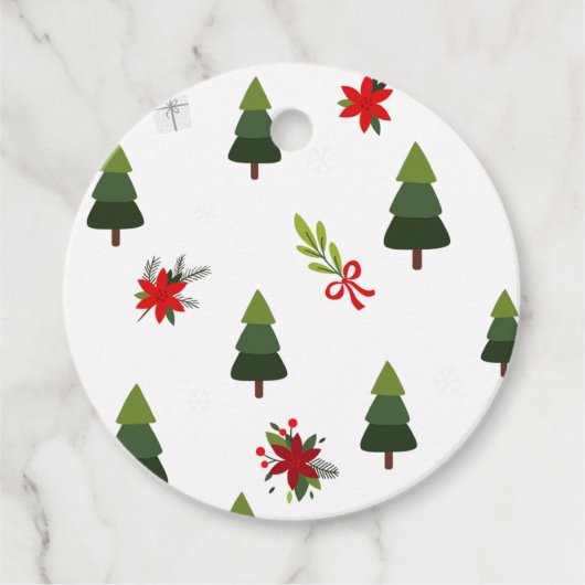 クリスマスツリー&ボウ フェイバータグ (正面)