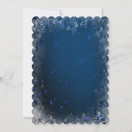 クリスマスツリー、ボウ、ブルー企業のパーティの招待状 招待状 (裏面)