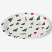 クリスマスツリー&ボウ ペーパープレート (アングル)