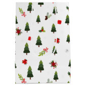 クリスマスツリー&ボウ ミディアムペーパーバッグ (裏面)