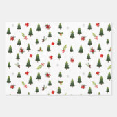 クリスマスツリー&ボウ ラッピングペーパーシート (正面2)