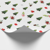 クリスマスツリー&ボウ ラッピングペーパー (角)