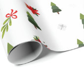 クリスマスツリー&ボウ ラッピングペーパー (ロールコーナー)