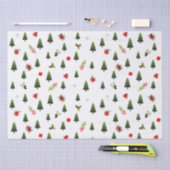 クリスマスツリー&ボウ 薄葉紙 (クラフト)