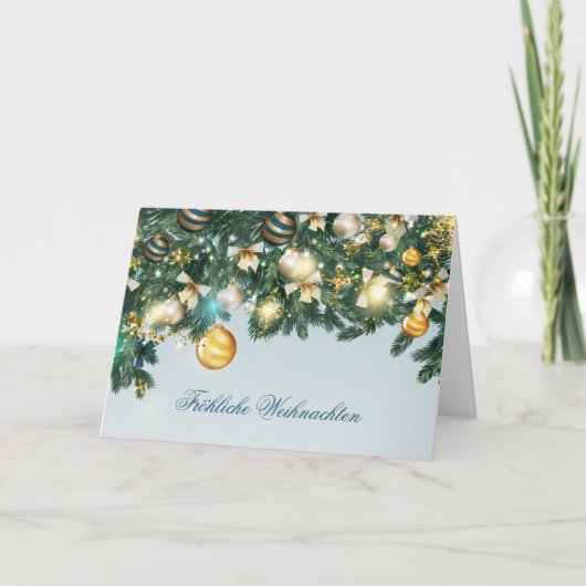 クリスマスツリー、ボーブルドイツのホリデーカード シーズンカード (正面)