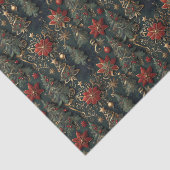 クリスマスツリー、ポインセチア、雪片、星 薄葉紙 (詳細)