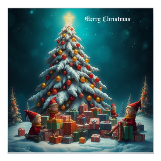 クリスマスツリー ポスター (正面)