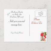 クリスマスツリー ポストカード 個人名 紅 (裏面)