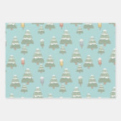 クリスマスツリー&ポプシクルギフトラップ ラッピングペーパーシート (正面)