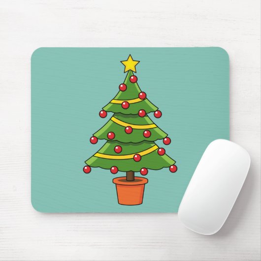 クリスマスツリー マウスパッド (マウス)