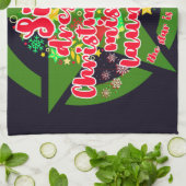 クリスマスツリー、ミッション、陸軍 キッチンタオル (折り畳み)