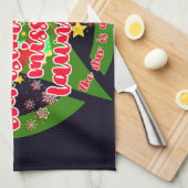 クリスマスツリー、ミッション、陸軍 キッチンタオル (四つ折り)