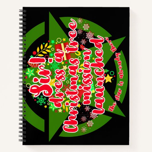 クリスマスツリー、ミッション、陸軍 ノートブック (正面)