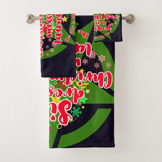 クリスマスツリー、ミッション、陸軍 バスタオルセット (インサイチュ)