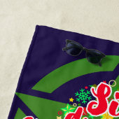 クリスマスツリー、ミッション、陸軍 ビーチタオル (インサイチュ)