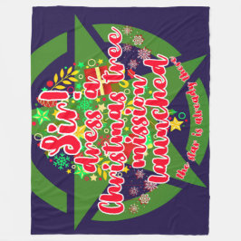 クリスマスツリー、ミッション、陸軍 フリースブランケット