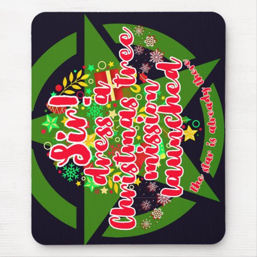 クリスマスツリー、ミッション、陸軍 マウスパッド (正面)