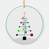 クリスマスツリー – ミッドセンチュリーレトロ セラミックオーナメント (裏面)