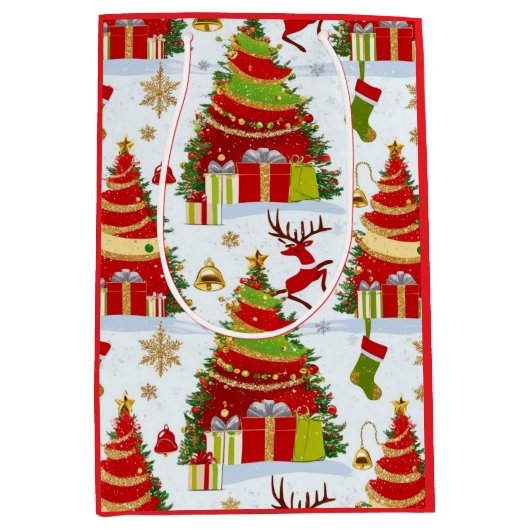 クリスマスツリー ミディアムペーパーバッグ (正面)