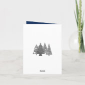 クリスマスツリー |ミニマリスト |金ゴールドグリッター シーズンカード (裏面)