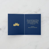 クリスマスツリー |ミニマリスト |金ゴールドグリッター シーズンカード (内部)