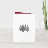 クリスマスツリー | ミニマル | ゴールドグリッターギフト シーズンカード (裏面)