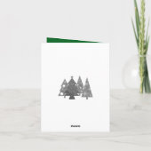 クリスマスツリー | ミニマル | ゴールドグリッターギフト シーズンカード (裏面)