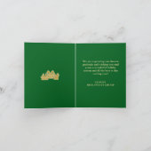 クリスマスツリー | ミニマル | ゴールドグリッターギフト シーズンカード (内部)