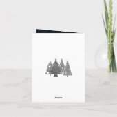 クリスマスツリー | ミニマル | ゴールドグリッターギフト シーズンカード (裏面)