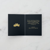 クリスマスツリー | ミニマル | ゴールドグリッターギフト シーズンカード (内部)