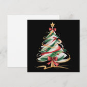 クリスマスツリー メリーアンドブライト 冬のホリデーシーズン シーズンカード (正面/裏面)