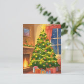 クリスマスツリー | メリークリスマスの絵画 シーズンカード (スタンド正面)