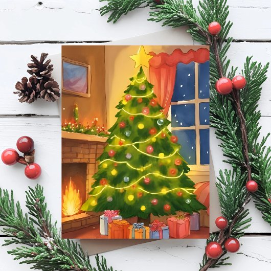 クリスマスツリー | メリークリスマスの絵画 シーズンカード