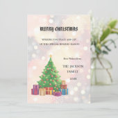 クリスマスツリー メリークリスマスカード 招待状 (スタンド正面)