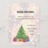 クリスマスツリー メリークリスマスカード 招待状 (正面/裏面)