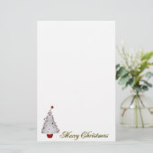 クリスマスツリー&メリークリスマスクリスマス 便箋 (スタンド正面)