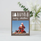 クリスマスツリー | メリークリスマススクリプト | フォト シーズンポストカード (スタンド正面)