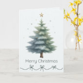 クリスマスツリー メリークリスマス カード (黄色い花)