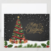 クリスマスツリー メリークリスマス カード (正面/裏面)