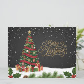 クリスマスツリー メリークリスマス カード (スタンド正面)