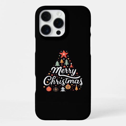クリスマスツリー メリークリスマス クラシック iPhoneケース (裏面)